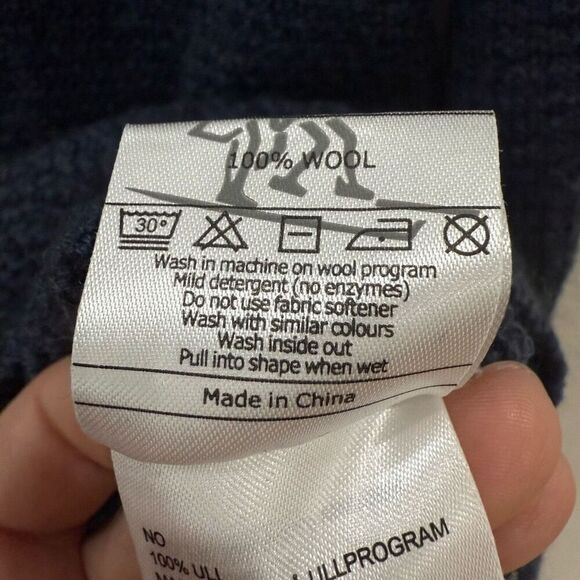 Bergman's of Norway Men's Size Small Heather Navy Blue Ulriken Sweater Jumper - Picture 12 of 14